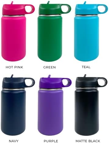 The Crafty Engineer Personalized Flower Girl and Ring Bearer Water Bottle Navy