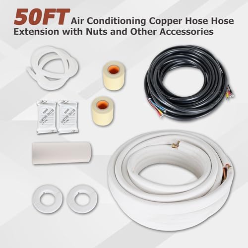 50 Ft Copper Hose Extension for Mini Split AC