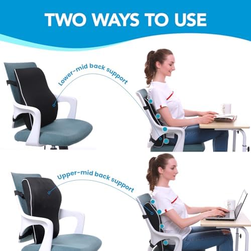 QUTOOL Lumbar Support Pillow for Office Chair and Car Seat