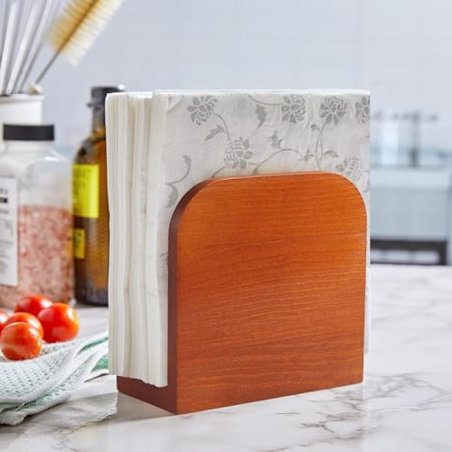 ALELION Acacia Wood Napkin Holder for Table