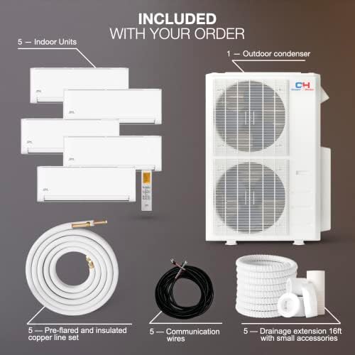 Cooper Hunter Olivia Series Five Zone Mini Split AC System