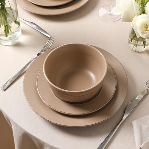 Earth Clay Hazel 12-Piece Stoneware Dinnerware Set