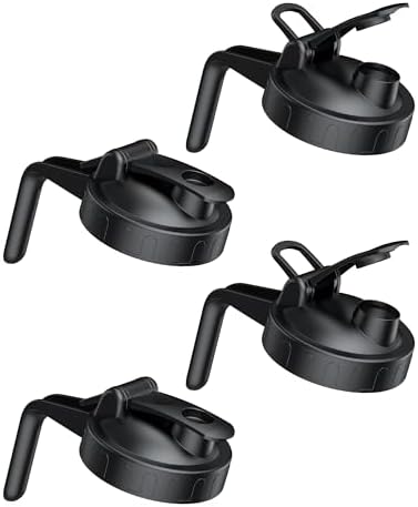 VA1KENE 4-Pack Mason Jar Pour Spout Lid Black