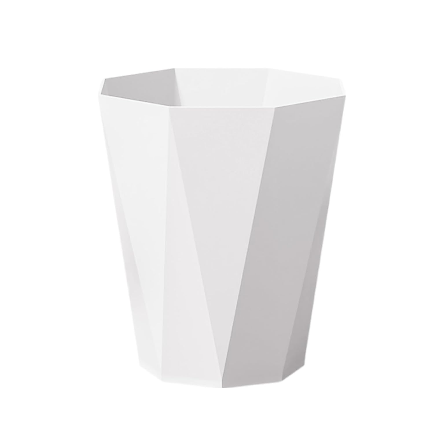 Polygon Small Trash Can Modern Geometric Wastebasket