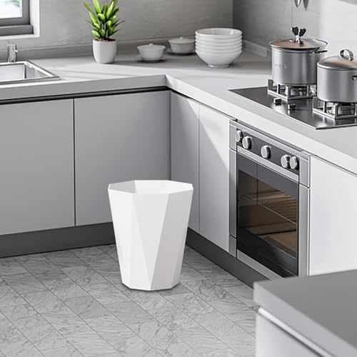 Polygon Small Trash Can Modern Geometric Wastebasket