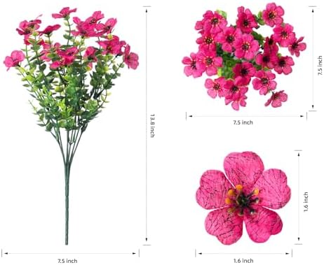 Artificial Daisy Flowers with Eucalyptus Leaves 12 Bundles Mix