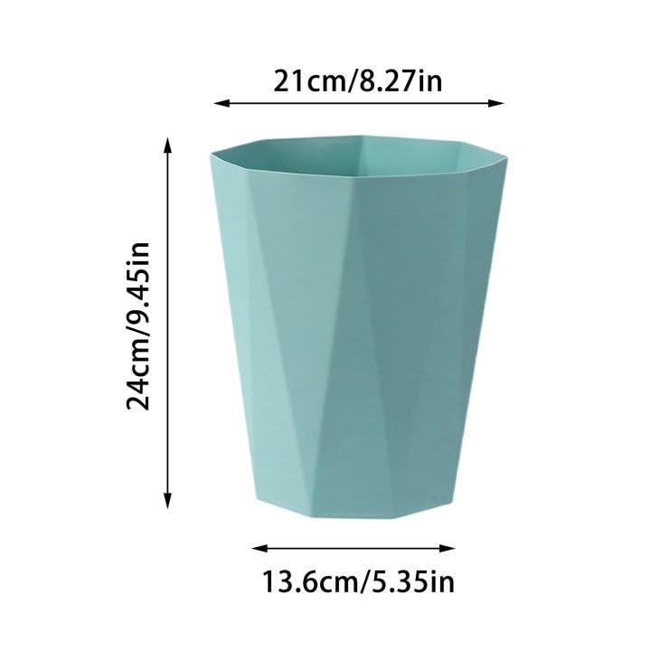 Polygon Small Trash Can Modern Geometric Wastebasket