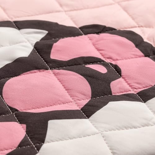 Jay Franco Hello Kitty Pink Stripes Hearts Twin Quilt Set