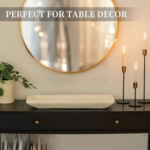 Hanobe Decorative Wood Dough Bowl for Centerpieces