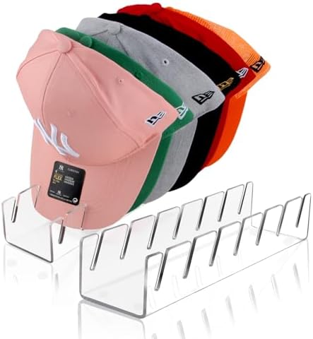 Clear Acrylic Hat Stand for 14 Baseball Caps 2 Pack