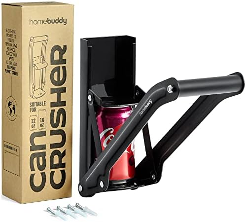 HomeBuddy Can Crusher for Recycling - Wall Mount 12 Oz 16 Oz