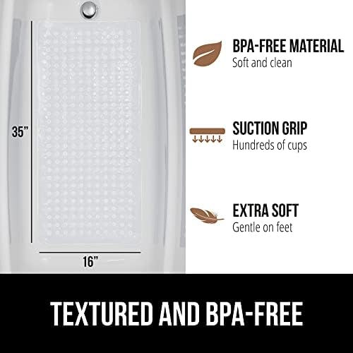 GORILLA GRIP Patented Bath Mat 35x16 Clear