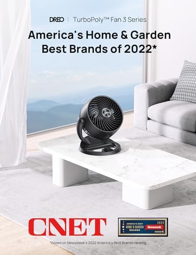 Dreo 12-Inch Table Fan for Whole Room Circulation