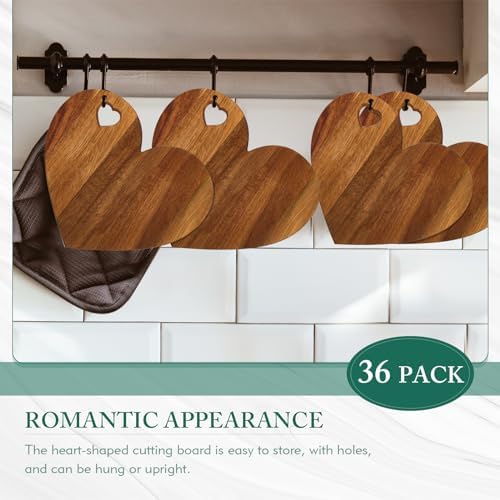 Patelai 36 Set Bridal Shower Favor Heart Cheese Board Set