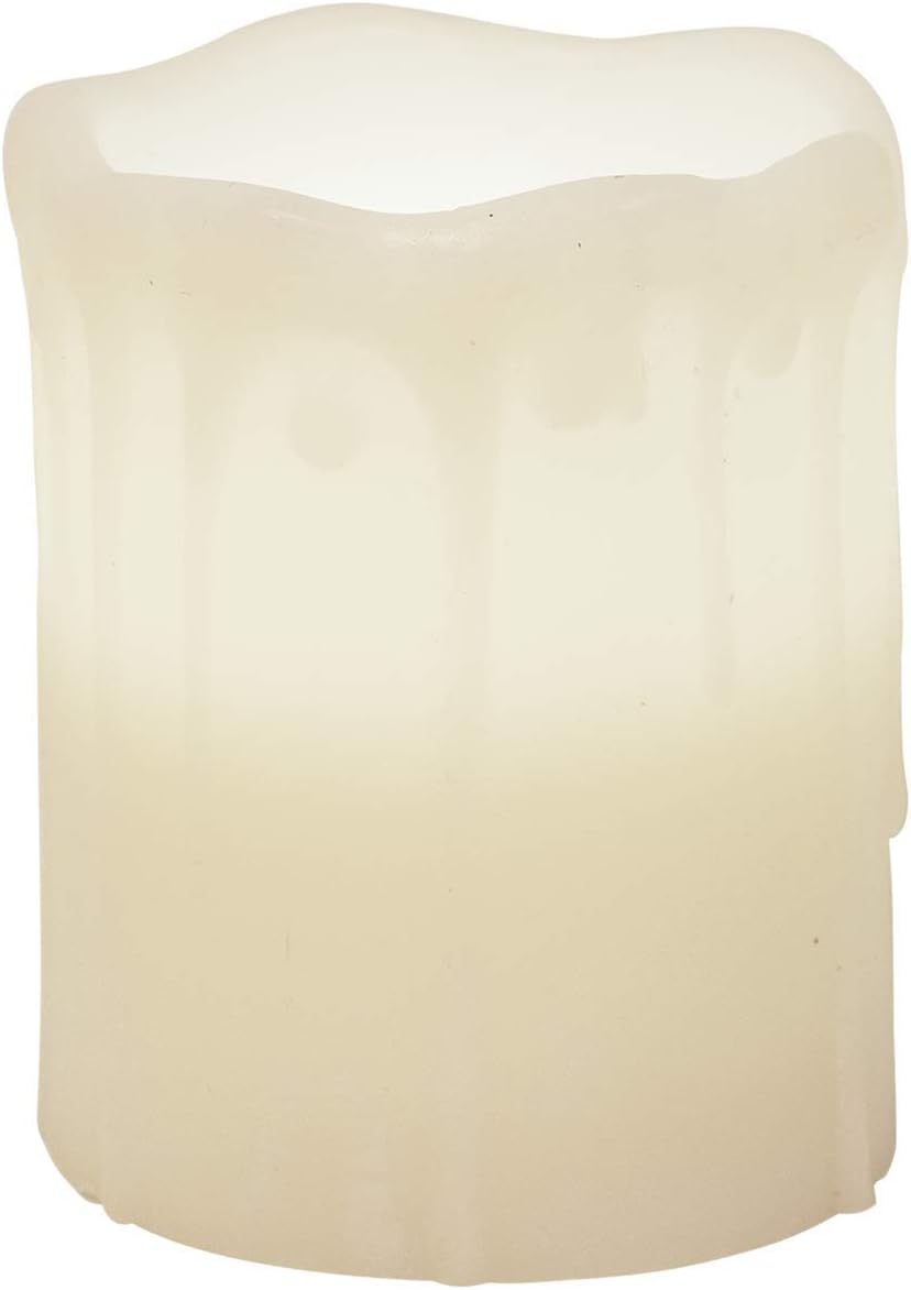 White Drip Timer Pillar Candle 3x4 Inch