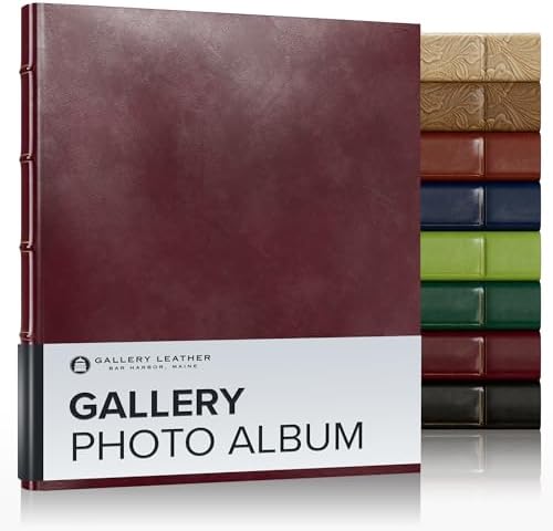 Gallery Leather Photo Album 4x6 with 120 Slots and Writing Space