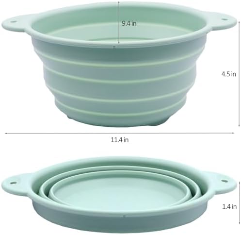FUSMYE 2 in 1 Collapsible Colander Bowl Set