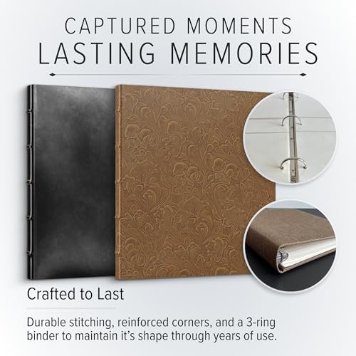 Gallery Leather Photo Album 4x6 with 120 Slots and Writing Space