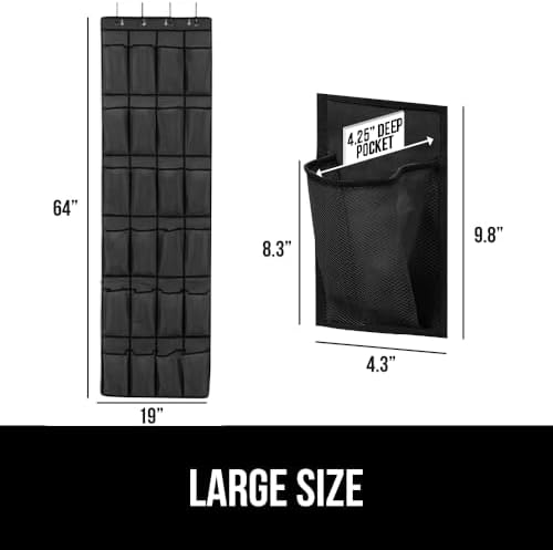 GORILLA GRIP Over the Door Shoe Organizer 24 Pockets