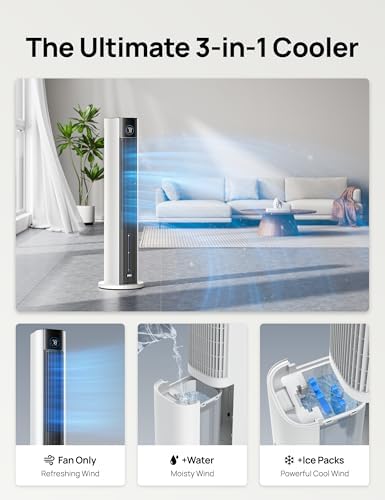 Dreo Evaporative Air Cooler with 4 Speeds and 4 Modes