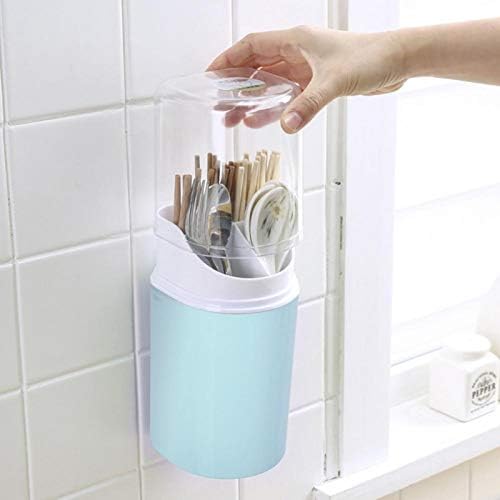 OUKENS 4 Grids Wall-Mounted Flatware Organizers With Clear Cover