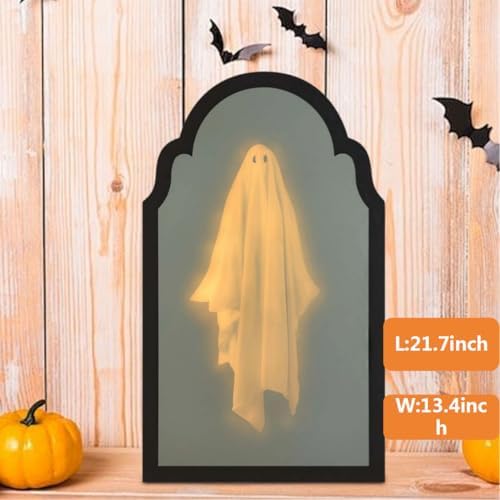 2025 Halloween Hologram Ghost Mirror with Wavy Border