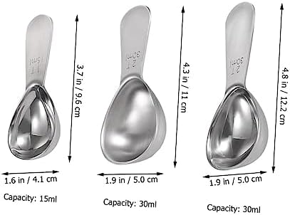 Cabilock 3 Pcs Stainless Steel Measuring Spoon Set