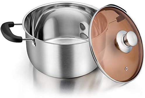 TeamFar 6 Qt Stainless Steel Stock Pot with Lid