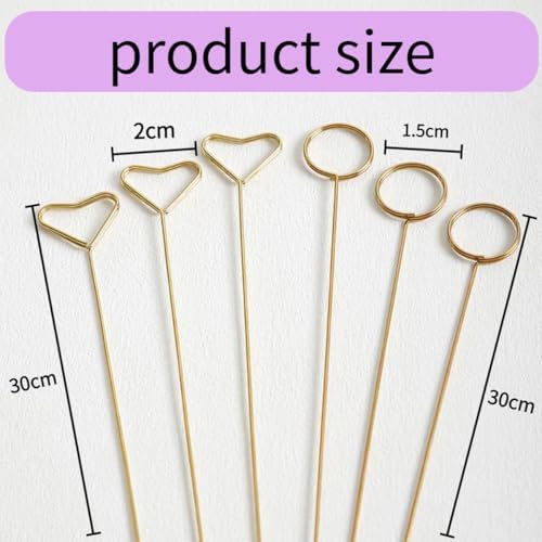 40Pcs Metal Floral Card Holder Picks for Centerpieces and Tables