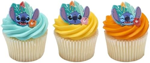 DecoPac Disneys Stitch Cupcake Rings 24 Pack