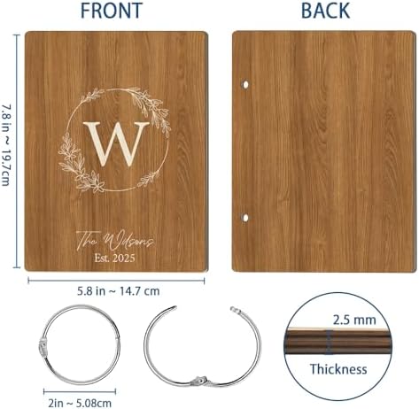 La Boda Personalized Wedding Card Holder Wooden Album with Metal Buckles