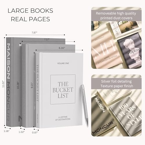 Mid Century Modern Decorative Bookshelf Books Set of 3