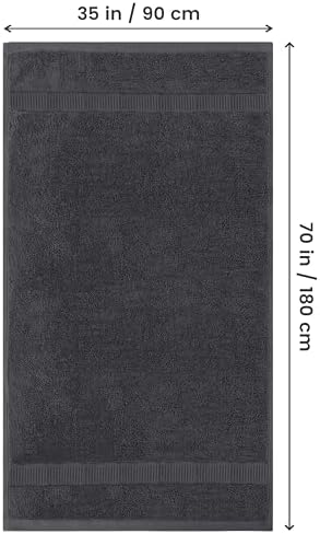 Utopia Towels Jumbo Bath Sheet 2 Pack 600 GSM Grey