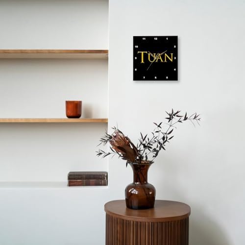 3dRose 13 Inch Silent Wall Clock with Baby Boy Name