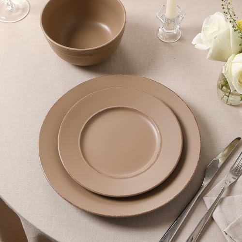 Earth Clay Hazel 12-Piece Stoneware Dinnerware Set