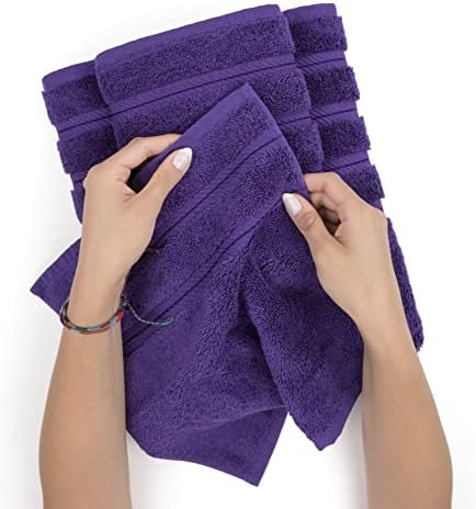 American Soft Linen Purple 6 Piece Towel Set