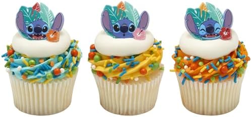 DecoPac Disneys Stitch Cupcake Rings 24 Pack