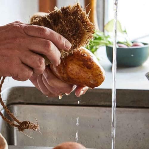 Pack of 2 Tawashi Brushes for Cleaning Vegetables and Fruits