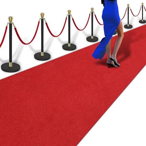 3ft x 10ft Extra Thick Red Carpet Runner for Party and Events
