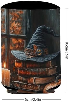 Beer Can Cooler Sleeve Halloween Witchs Hat Cover