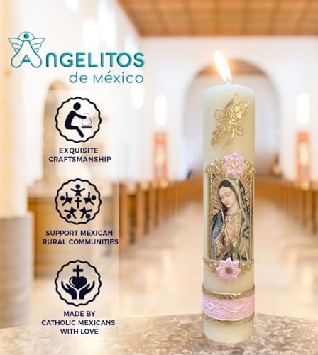 Angelitos de Mexico Guadalupana Devotional Candle