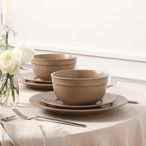 Earth Clay Hazel 12-Piece Stoneware Dinnerware Set