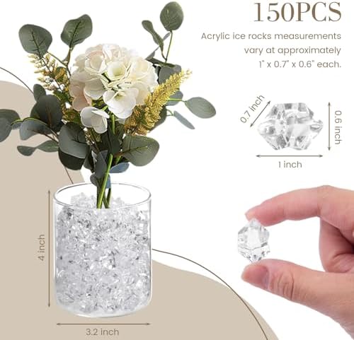 DomeStar Fake Ice 150PCS Acrylic Rocks Vase Fillers
