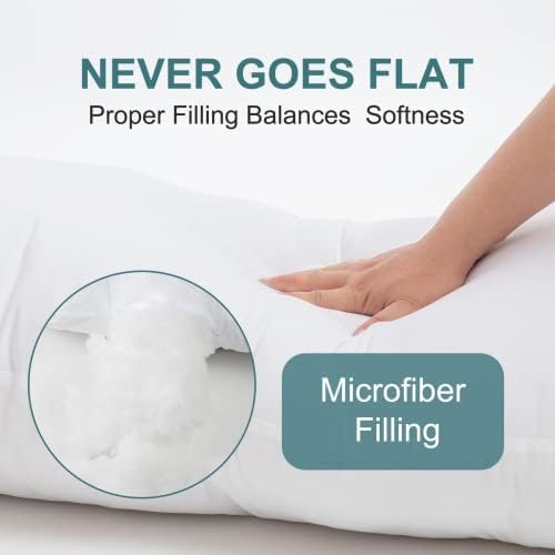 DOWNCOOL Large Body Pillow Insert - Breathable Full Body Pillow for Side Sleepers