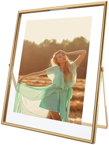 Gold Floating Frame 8x10 In Vertical Modern Design