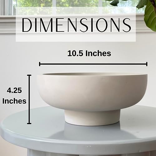OAKOA Concrete Fruit Bowl for Kitchen Counter