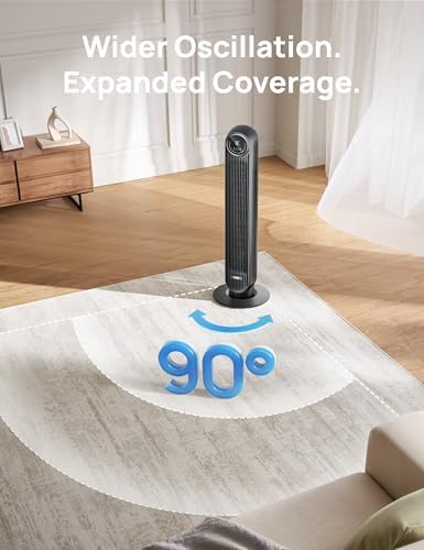 Dreo Tower Fan for Bedroom with 4 Speeds and 4 Modes