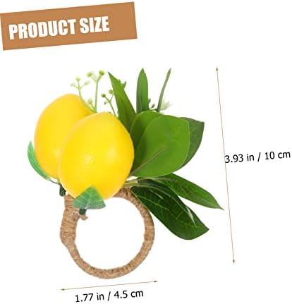 Cabilock 4pcs Artificial Fruit Napkin Ring Decor for Wedding
