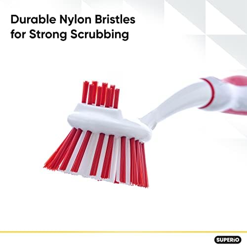Superio Dish Brush with Handle for Kitchen and Bath