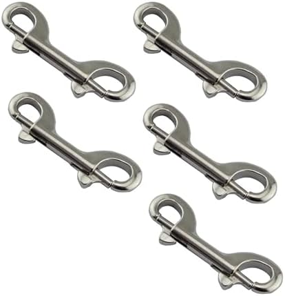 OUZINE 5PCS Double Ended Scuba Bolt Snap Hook Stainless Steel 316 Heavy Duty